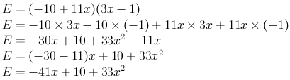 Expansion of the expression above